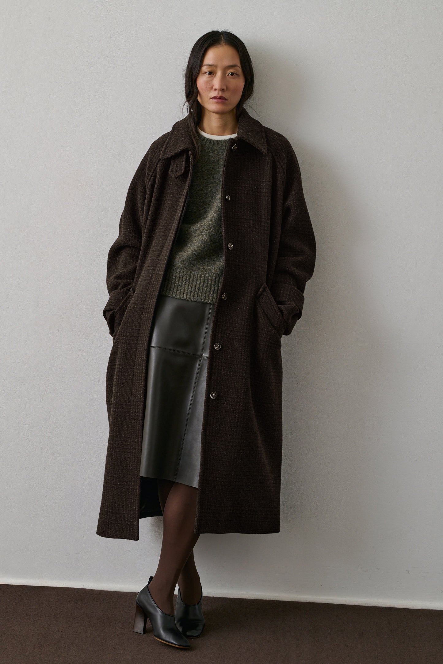 Manteau Berlin - Marron/Noir - Laine - Femme