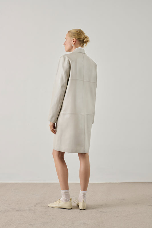 Manteau Harden - Mastic - Cuir - Femme