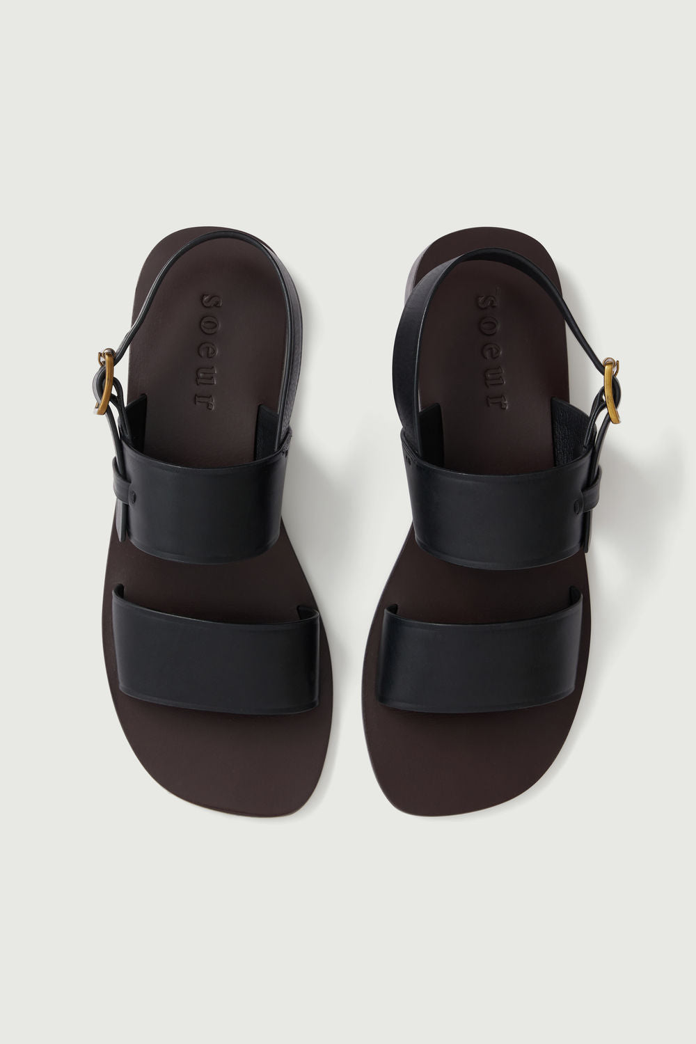 Sandales Douglas - Noir - Cuir - Femme