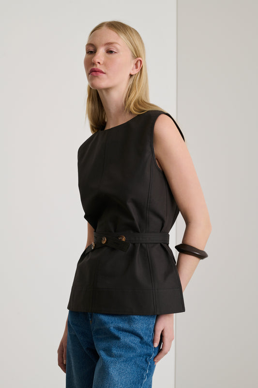 Top Chance - Charbon - Coton - Femme