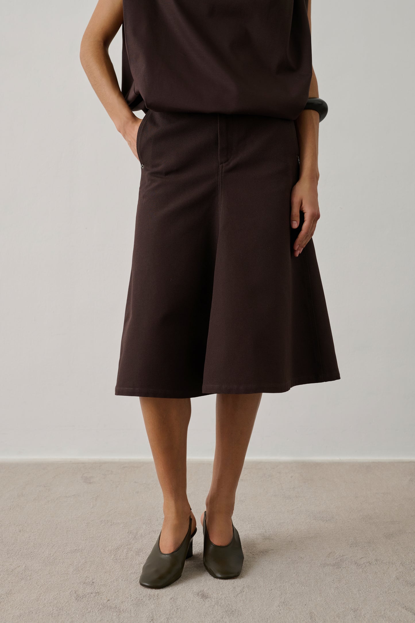 Jupe Hope - Marron Foncé - Coton - Femme