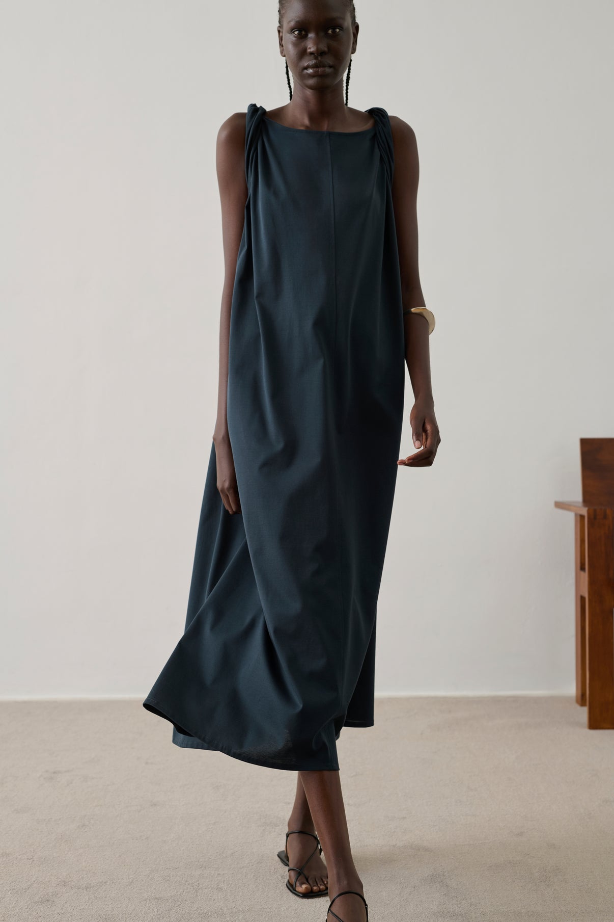 Robe Debby - Pétrole - Coton - Femme vue 4