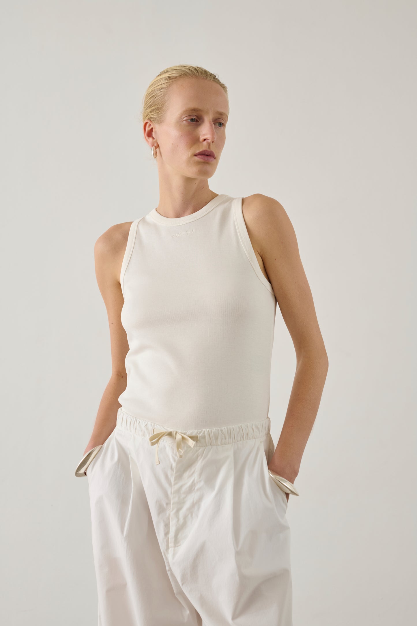 Débardeur Dolly - Blanc - Coton - Femme