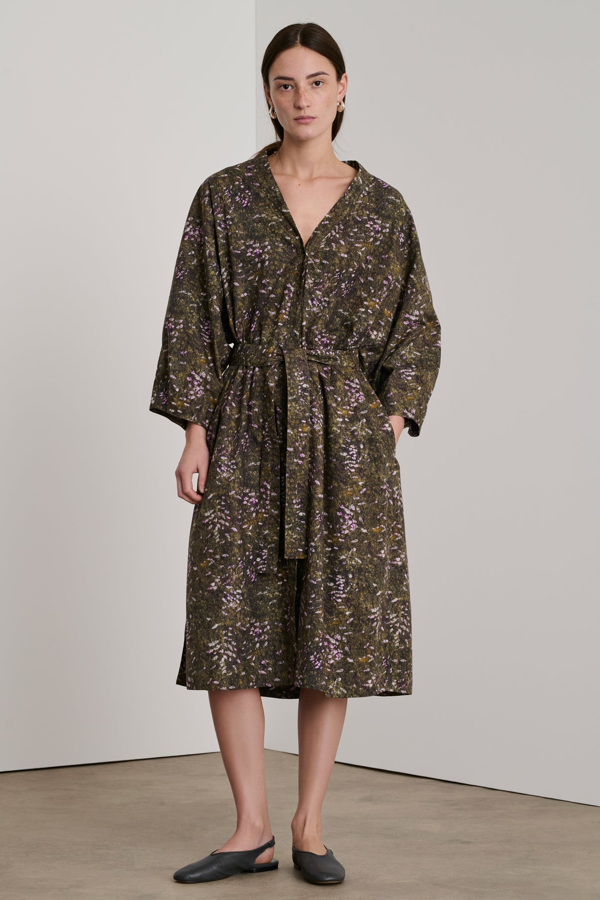 Robe Daily - Kaki/Lilas - Coton - Femme vue 3