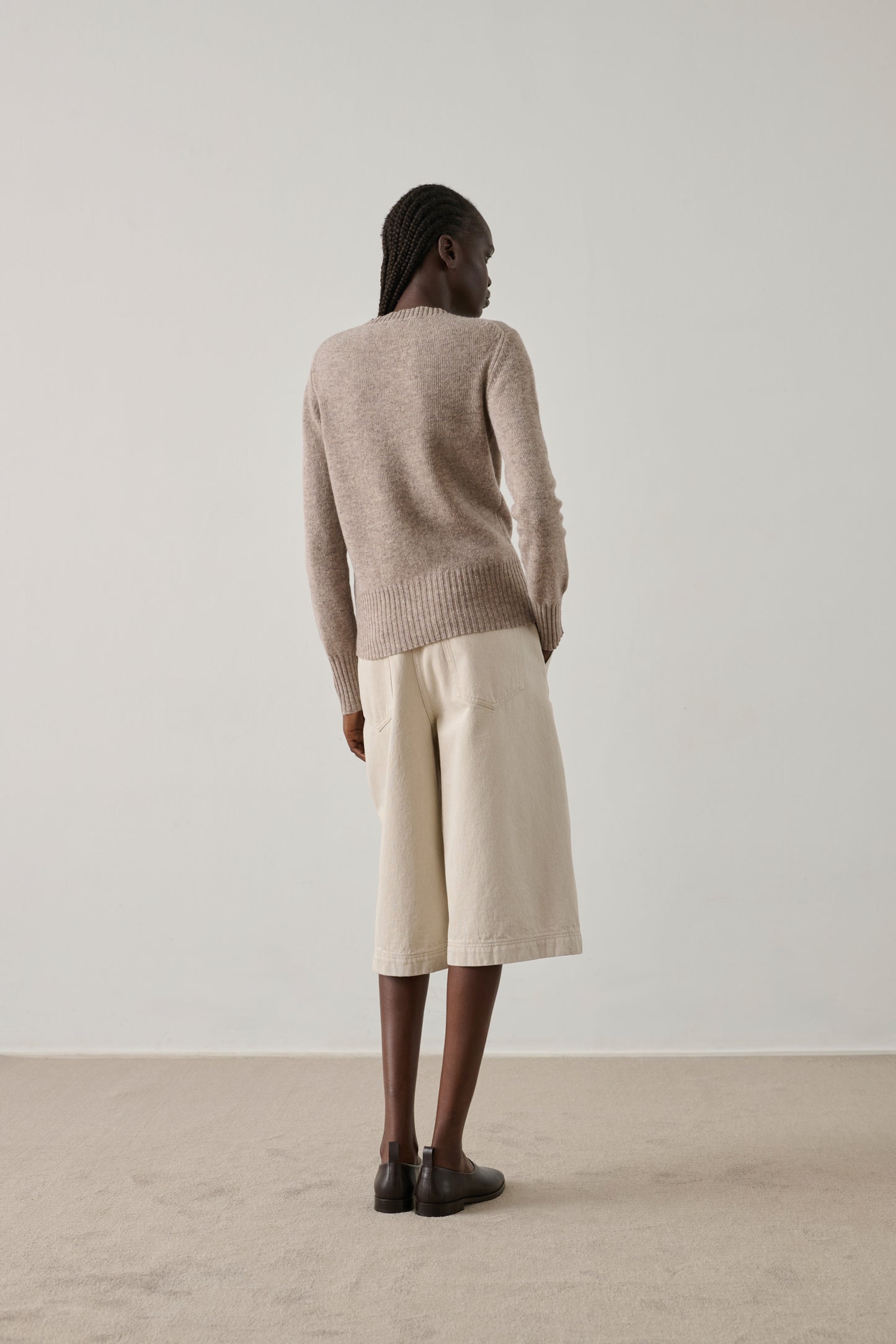 Cardigan Fugu - Beige - Laine mérinos - Femme