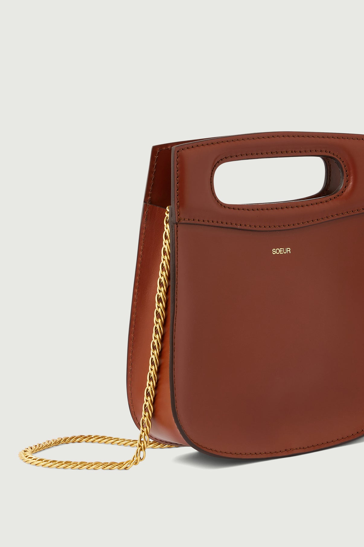 Sac Cheri Mini - Cognac - Cuir - Femme vue 2